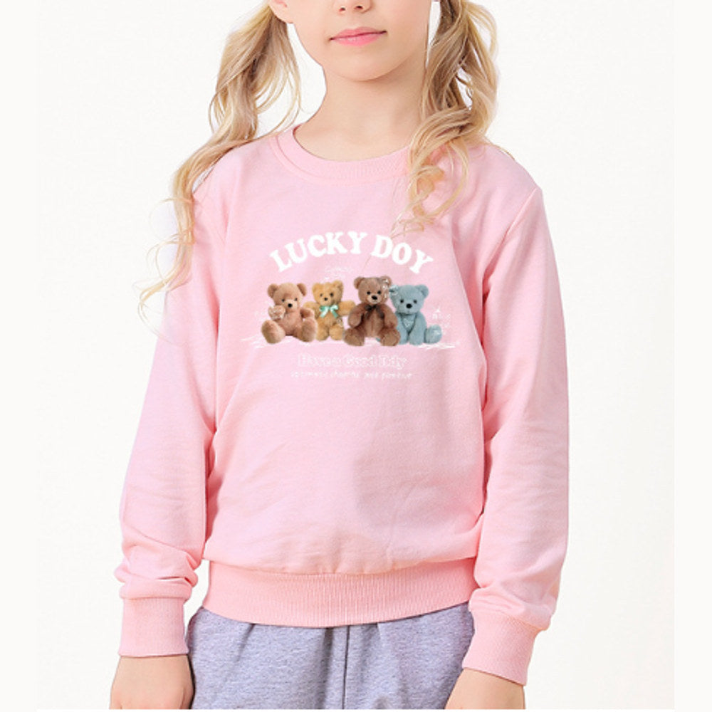 MyKids-USA® Baby Cute Bear Pattern Crewneck Cotton Hoodies