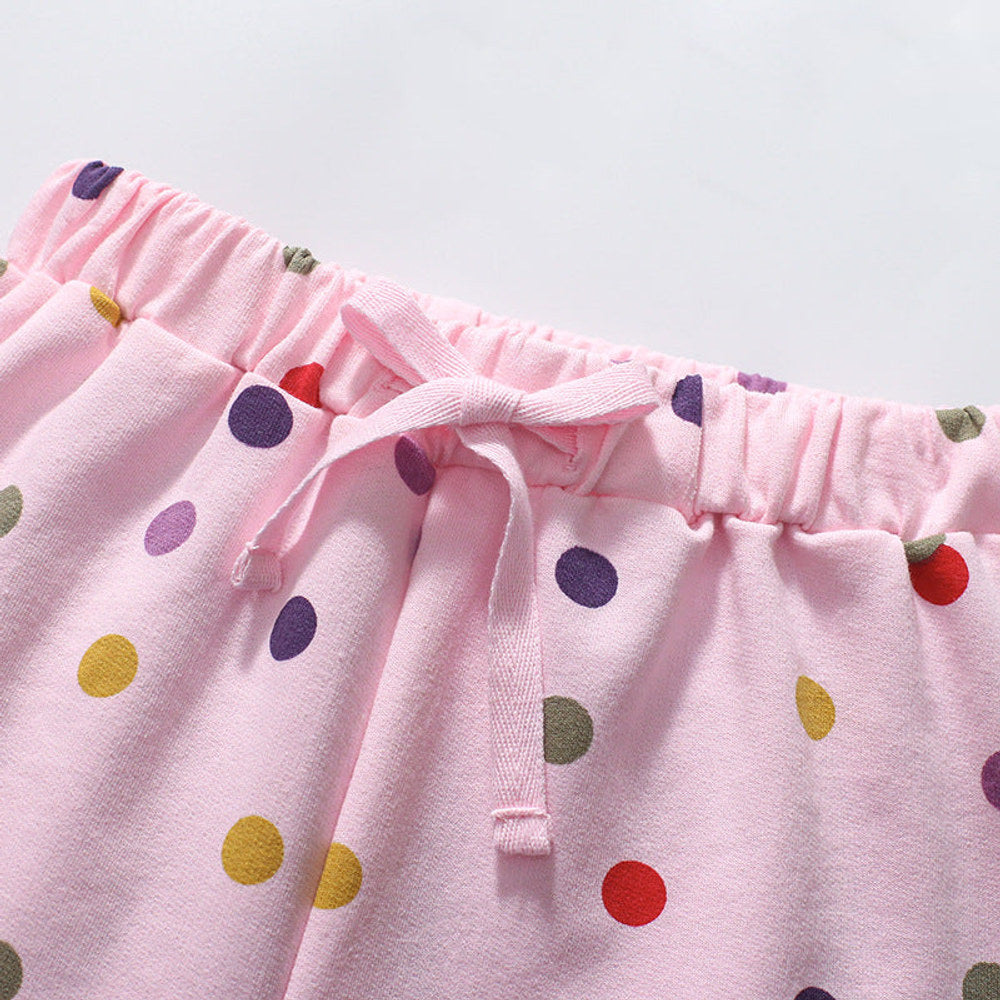MyKids-USA® Baby Kids Girls Cotton Casual Style Colorful Polka Dots Pattern Shorts