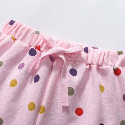 MyKids-USA® Baby Kids Girls Cotton Casual Style Colorful Polka Dots Pattern Shorts