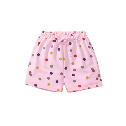 MyKids-USA® Baby Kids Girls Cotton Casual Style Colorful Polka Dots Pattern Shorts