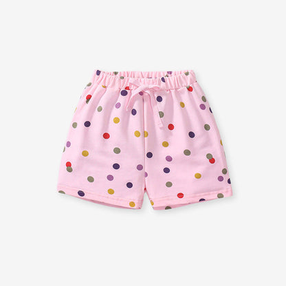 MyKids-USA® Baby Kids Girls Cotton Casual Style Colorful Polka Dots Pattern Shorts