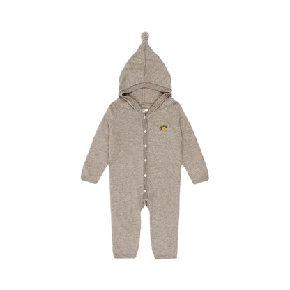 MyKids-USA® Baby Unisex Long Sleeves Fruits Pattern Knitted Hooded Rompers