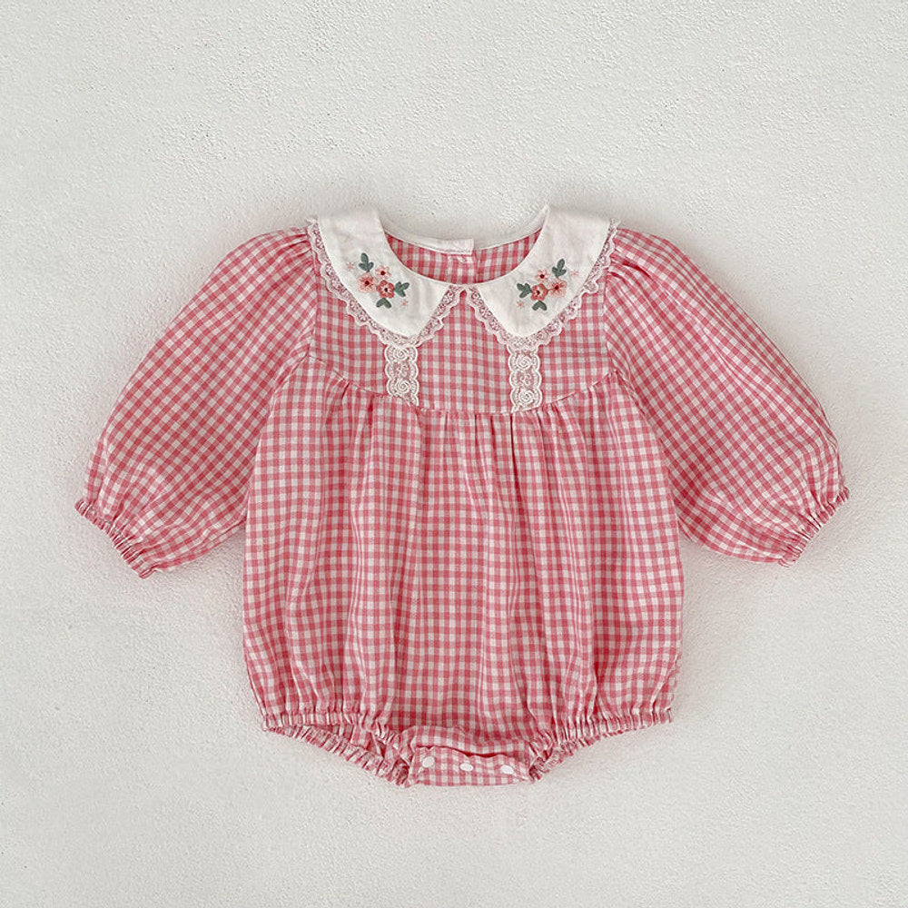 MyKids-USA® Plaid Pattern Baby Kids Girls Onesies and Dress – Princess Sister Matching Set
