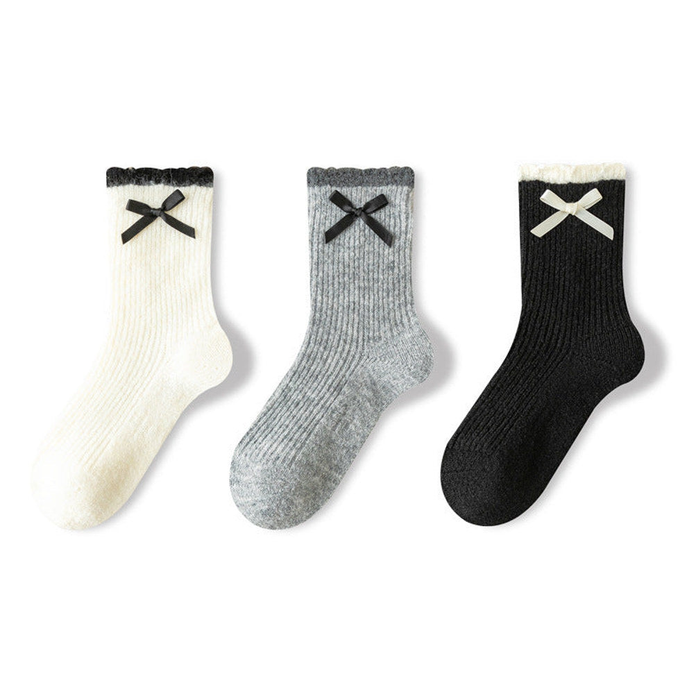 MyKids-USA® Baby Unisex Breathable Embroidery Pattern Socks 1 Lot=3-Pair Set