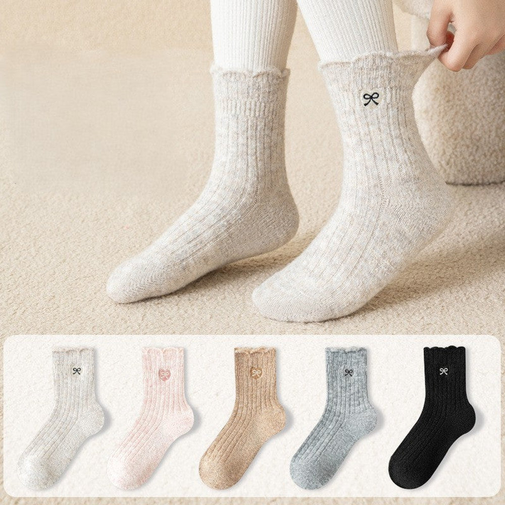 MyKids-USA® Baby Unisex Breathable Embroidery Pattern Socks 1 Lot=3-Pair Set