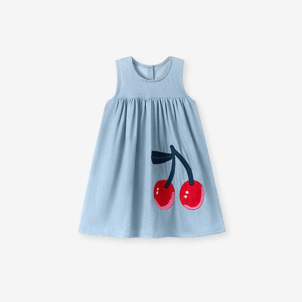 MyKids-USA® Fruits Pattern Sleeveless Dress for Stylish Girls