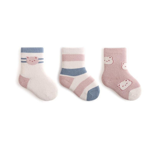 MyKids-USA® Baby Unisex Breathable Animals Pattern Cute Socks 1 Lot=3-Pair Set