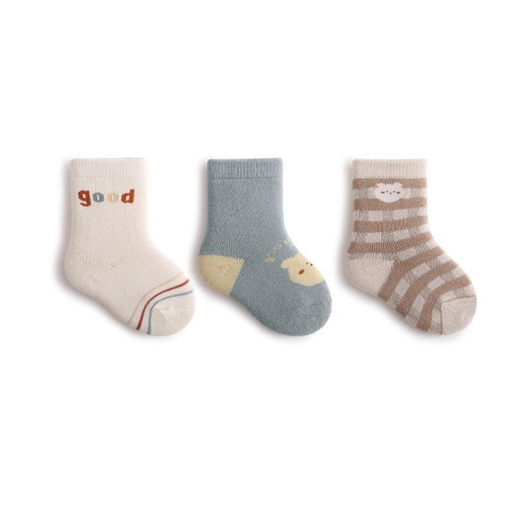 MyKids-USA® Baby Unisex Breathable Animals Pattern Cute Socks 1 Lot=3-Pair Set