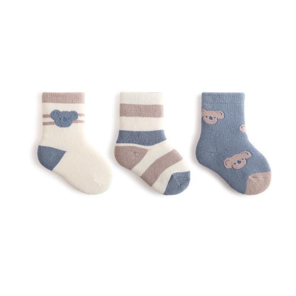 MyKids-USA® Baby Unisex Breathable Animals Pattern Cute Socks 1 Lot=3-Pair Set