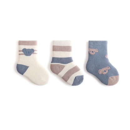 MyKids-USA® Baby Unisex Breathable Animals Pattern Cute Socks 1 Lot=3-Pair Set