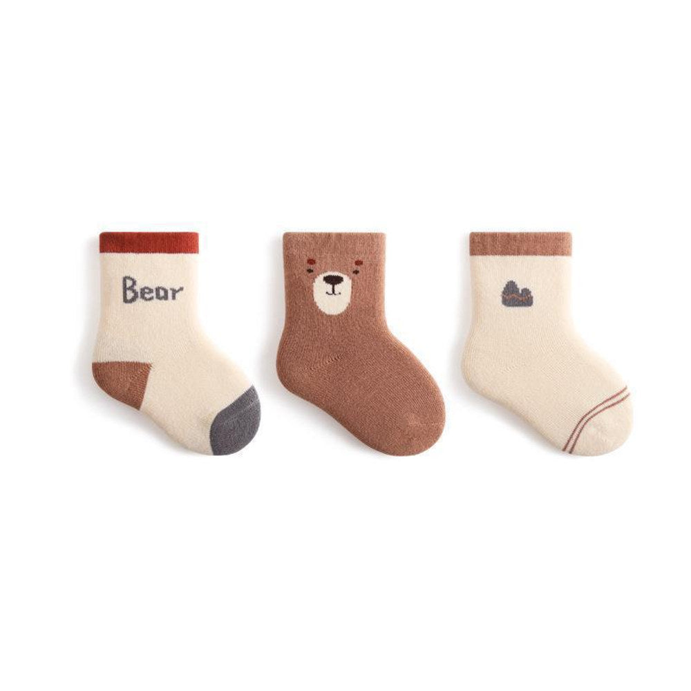 MyKids-USA® Baby Unisex Breathable Animals Pattern Cute Socks 1 Lot=3-Pair Set