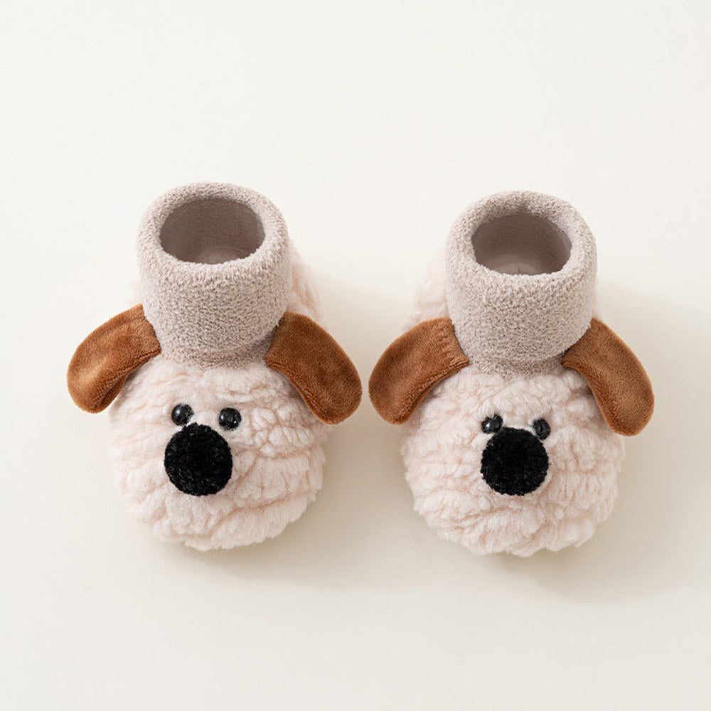 MyKids-USA® Baby Unisex Cute Color Patchwork Puppy Pattern Toddler Soft-Sole Walking Shoes
