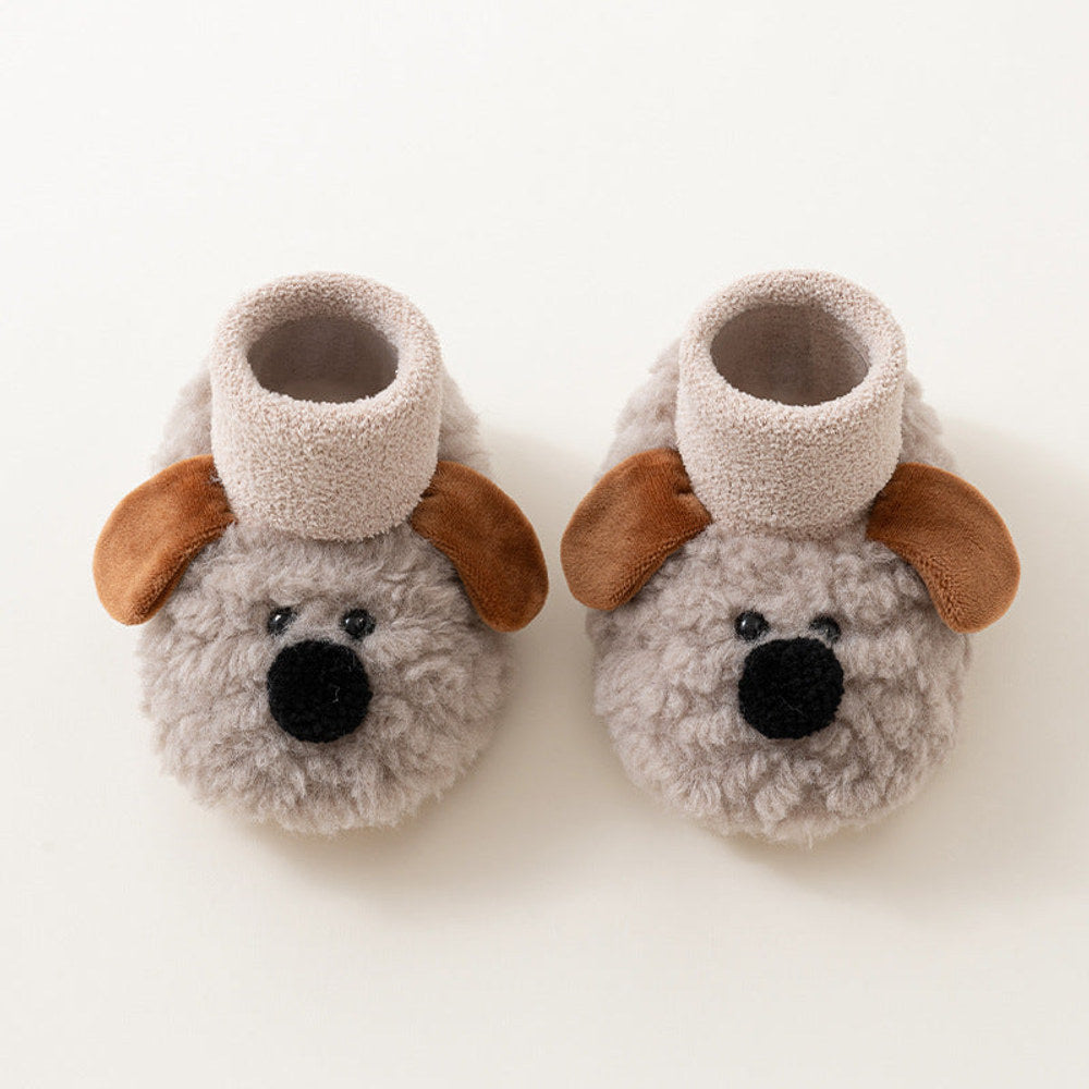 MyKids-USA® Baby Unisex Cute Color Patchwork Puppy Pattern Toddler Soft-Sole Walking Shoes