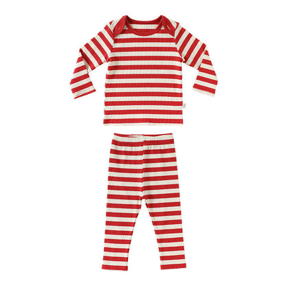 MyKids-USA® Baby Kids Long Sleeves Red Striped Pattern Clothing Sets, Rompers and Bodysuit