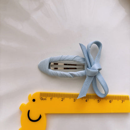 MyKids-USA® Collection of 2 Butterfly-bow Decorated Hair Clips and Hair Ties