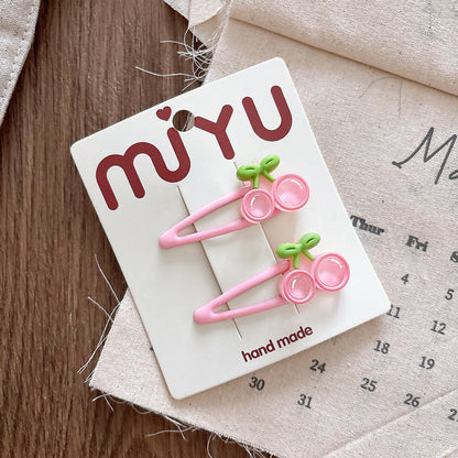 MyKids-USA® Collection of 2 Versatile Fruits Pattern Hair Clips