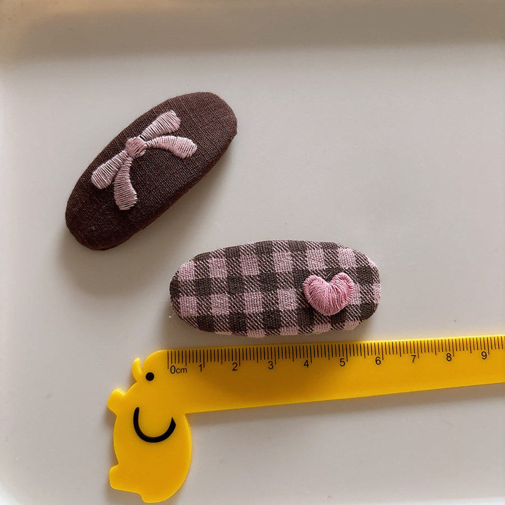 MyKids-USA® Collection of 2 Geometric Shaped Hair Clips and Hair Ties