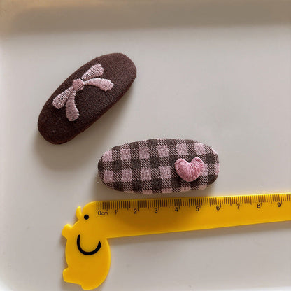 MyKids-USA® Collection of 2 Geometric Shaped Hair Clips and Hair Ties