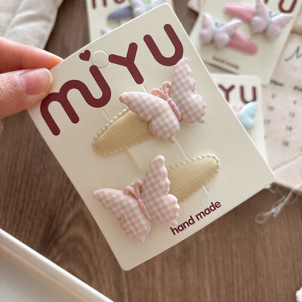MyKids-USA® Collection of 2 Versatile Butterfly Pattern Hair Clips