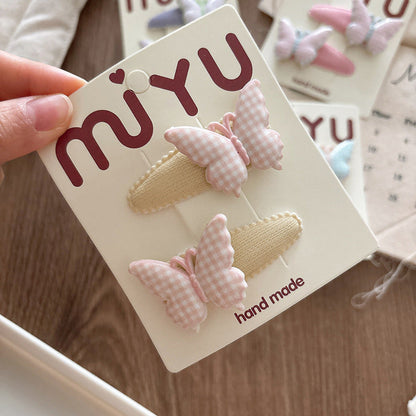 MyKids-USA® Collection of 2 Versatile Butterfly Pattern Hair Clips