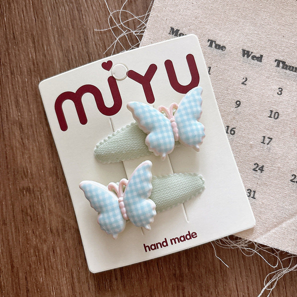 MyKids-USA® Collection of 2 Versatile Butterfly Pattern Hair Clips