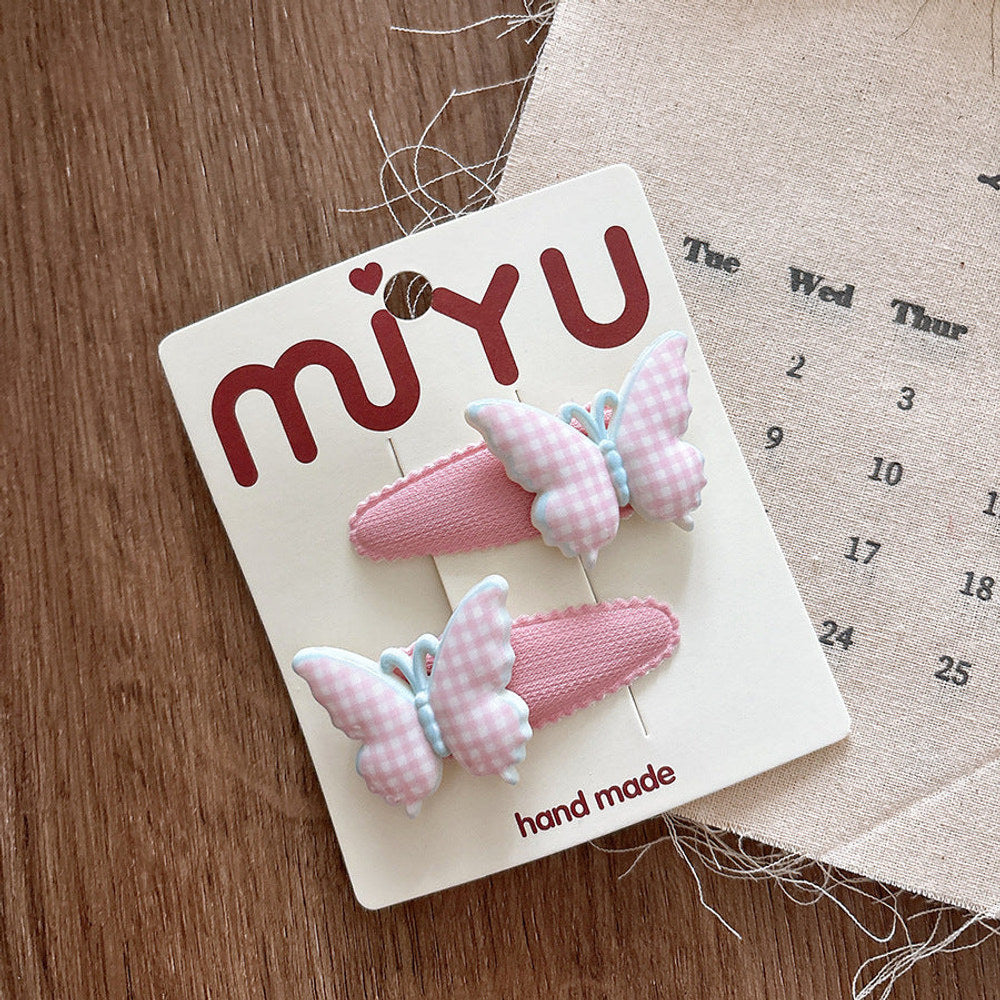 MyKids-USA® Collection of 2 Versatile Butterfly Pattern Hair Clips
