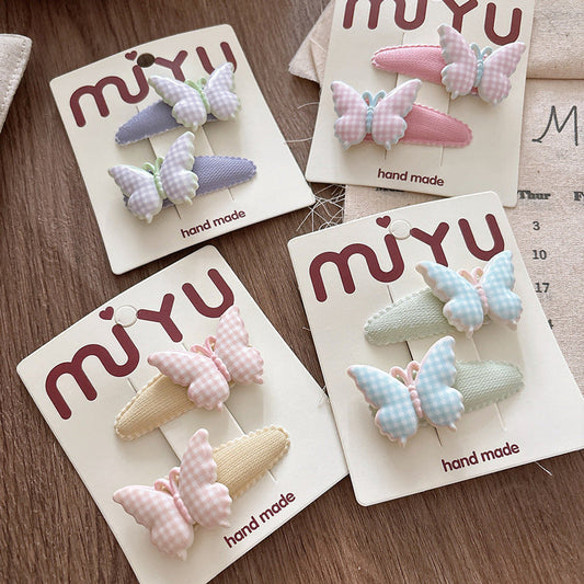 MyKids-USA® Collection of 2 Versatile Butterfly Pattern Hair Clips