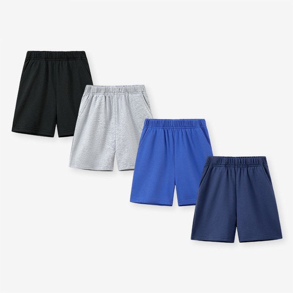 MyKids-USA® Baby Kids Boys Cotton Casual Style Solid Color Shorts