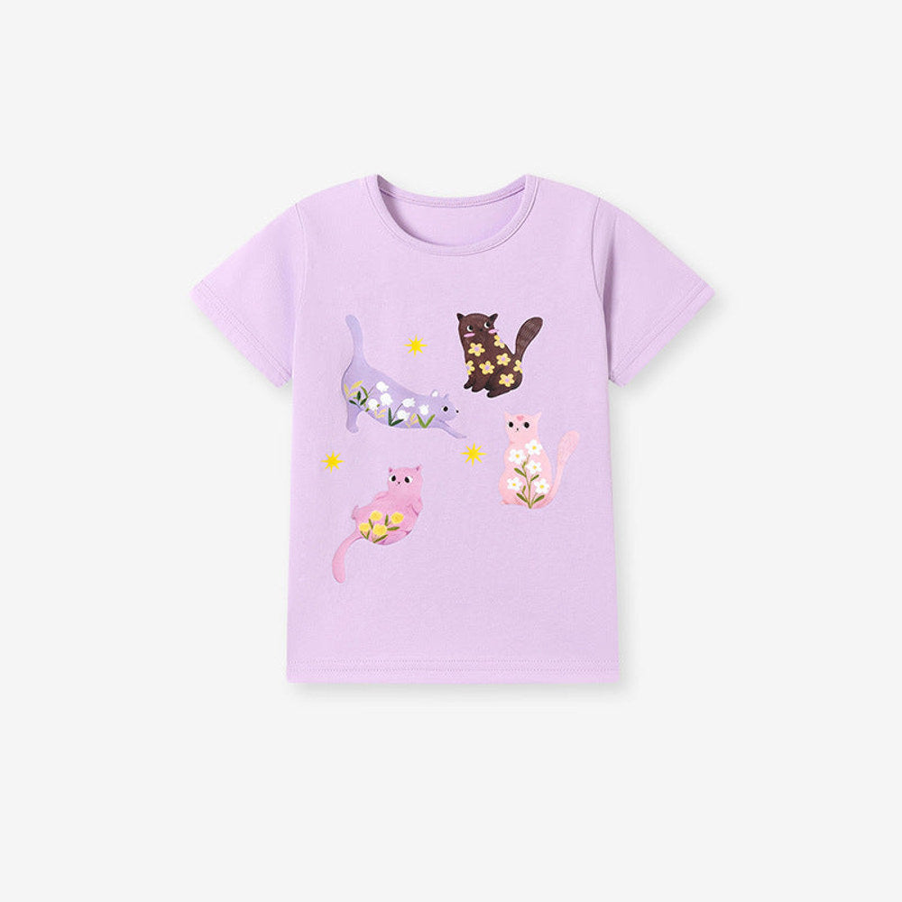 MyKids-USA® Kids’ Cartoon Pattern Short Sleeves T-shirt in European and American Style
