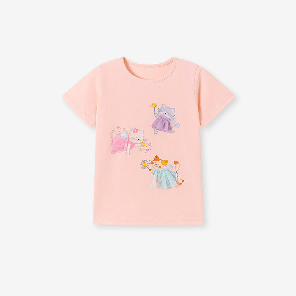 MyKids-USA® Kids’ Cartoon Pattern Short Sleeves T-shirt in European and American Style