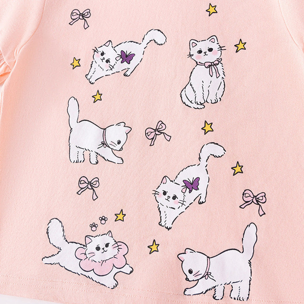 MyKids-USA® Baby Kids Girls Short Sleeves Animals Pattern T-shirt and Striped Shorts Clothing Set