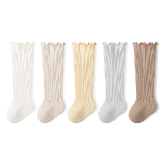 MyKids-USA® Baby Unisex Breathable Solid Color Cute Stockings
