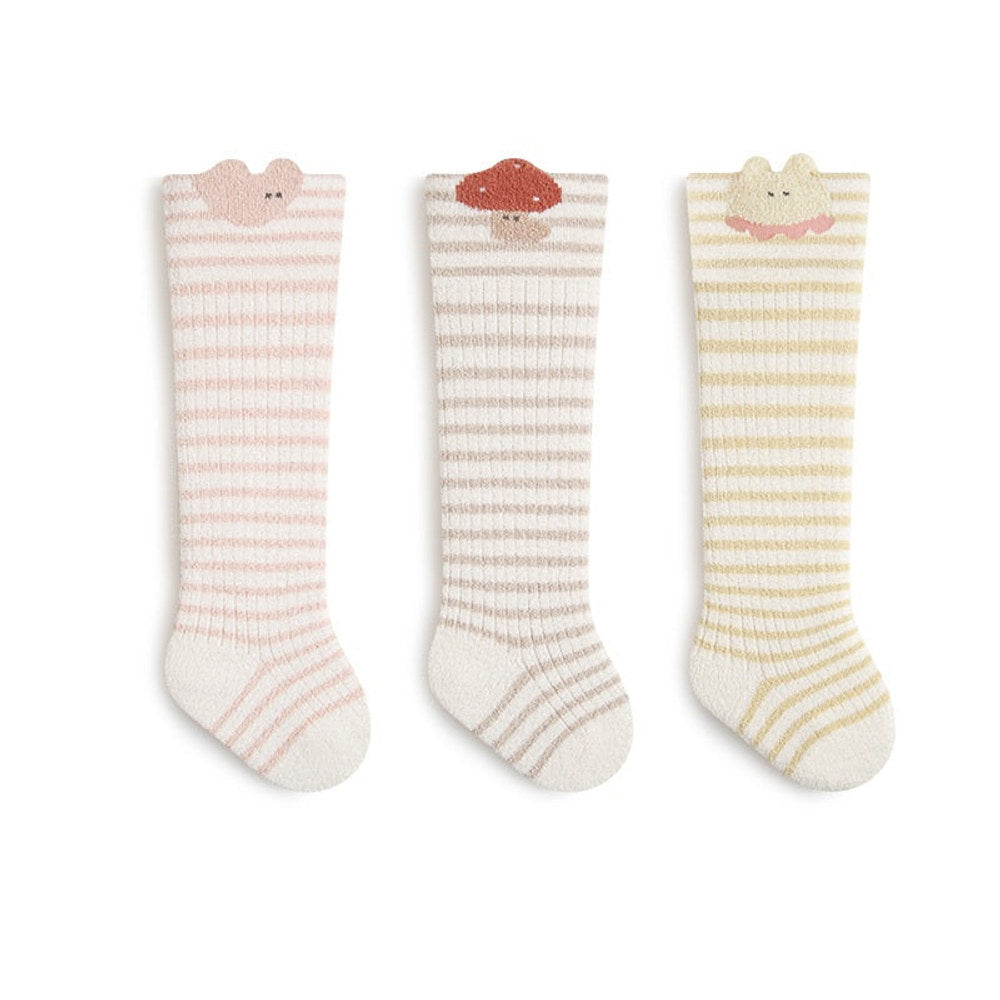MyKids-USA® Baby Unisex Breathable Cute Cartoon Pattern Stockings 1 Lot=3-Pair Set