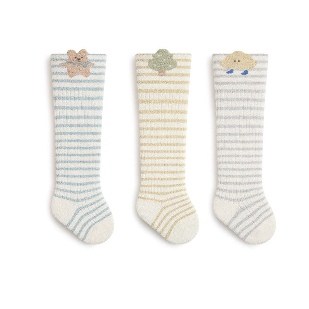 MyKids-USA® Baby Unisex Breathable Cute Cartoon Pattern Stockings 1 Lot=3-Pair Set