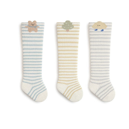MyKids-USA® Baby Unisex Breathable Cute Cartoon Pattern Stockings 1 Lot=3-Pair Set