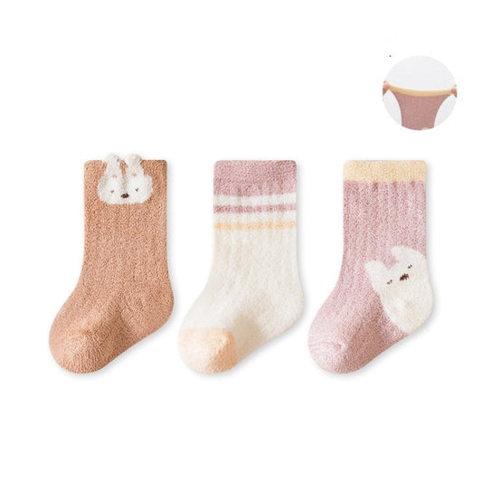 MyKids-USA® Baby Unisex Breathable Animals Pattern Cute Socks 1 Lot=3-Pair Set