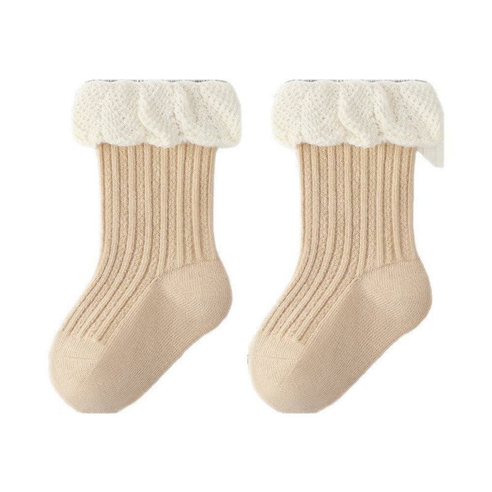 MyKids-USA® Baby Kids Girls Breathable Color Patchwork Cute Socks