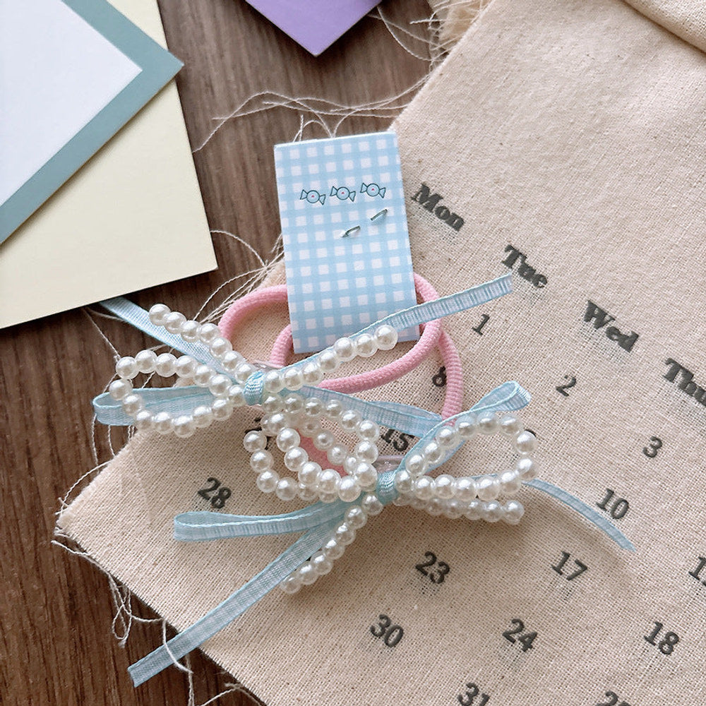 MyKids-USA® Collection of 2 Versatile Sweet Beaded Hair Ties