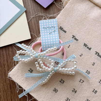 MyKids-USA® Collection of 2 Versatile Sweet Beaded Hair Ties