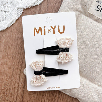 MyKids-USA® Collection of 2 Versatile Butterfly-bows Pattern Hair Clips