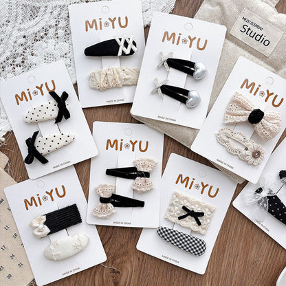 MyKids-USA® Collection of 2 Versatile Butterfly-bows Pattern Hair Clips