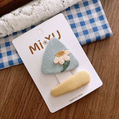MyKids-USA® Collection of 2 Versatile Flowers and Cartoon Pattern Hair Clips