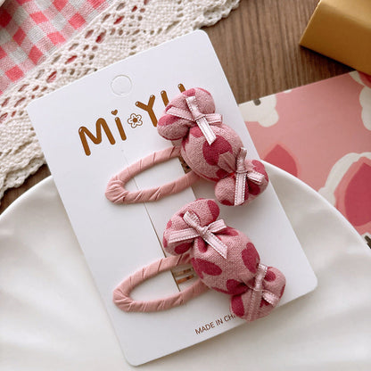 MyKids-USA® Collection of 2 Versatile Pink Hearts Pattern Hair Clips