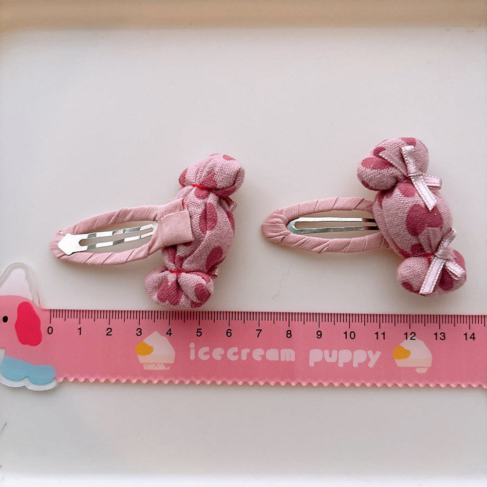 MyKids-USA® Collection of 2 Versatile Pink Hearts Pattern Hair Clips