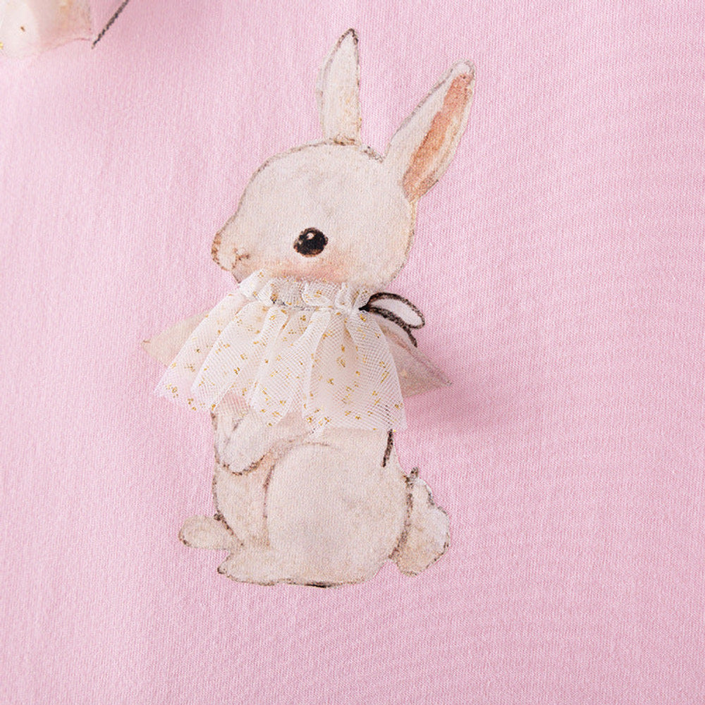MyKids-USA® Animals and Fairy Cartoon Pattern Short Sleeves Dress with Collar for Stylish Girls