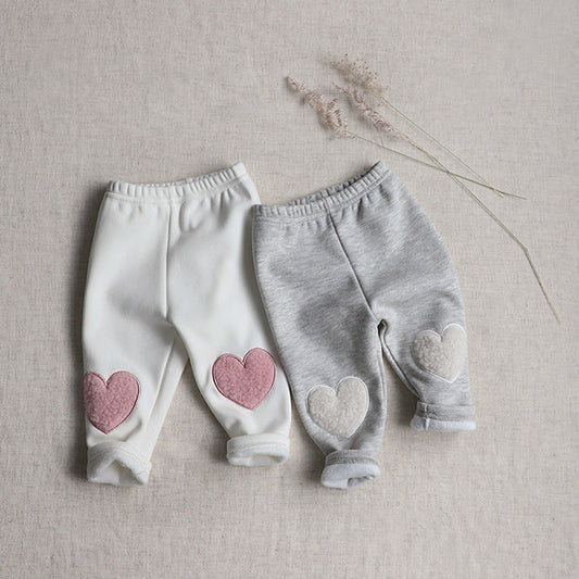 MyKids-USA® Baby Kids Girls Hearts Pattern Casual Pants