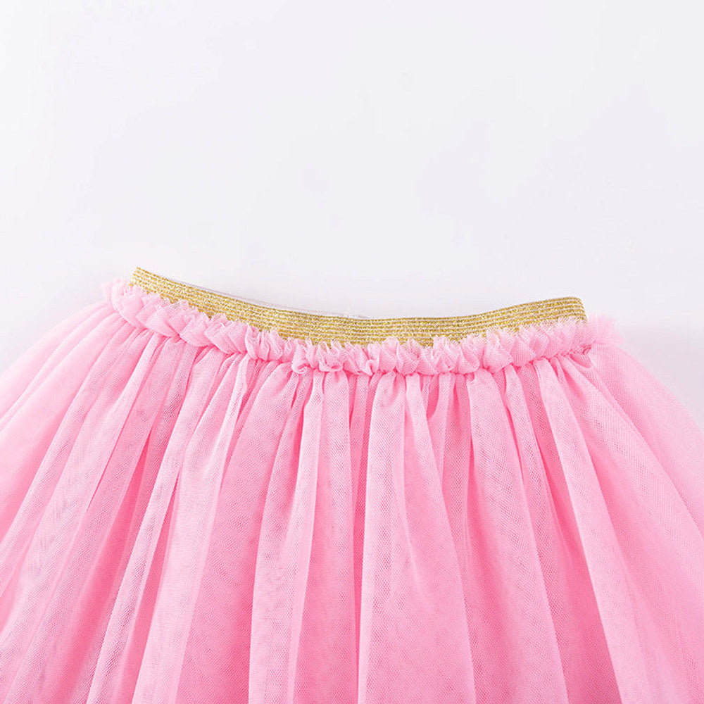 MyKids-USA® Summer Hot Selling Baby Kids Girls Short Sleeves Rainbow and Hearts Pattern T-shirt and Pink Skirt Clothing Set
