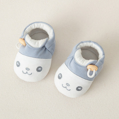 MyKids-USA® Baby Unisex Cute Color Patchwork Thicken Toddler Soft-Sole Walking Shoes