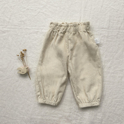MyKids-USA® Baby Unisex Corduroy Solid Color Pants