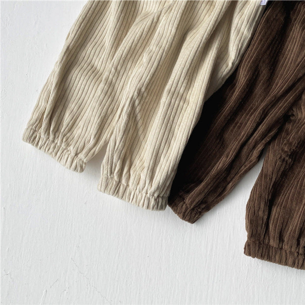 MyKids-USA® Baby Unisex Corduroy Solid Color Pants